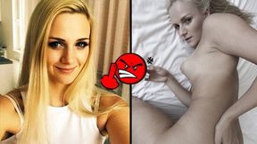 SCREWMETOO Blonde Pony Tail Prague Slut Fucks Foreign Dick