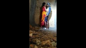 Indian housewife gets a surprise standing fuck