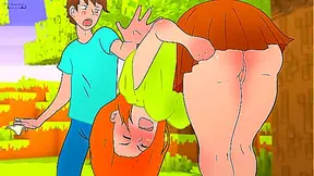 Steve Creeps into Alexs Bedroom for Naughty Panty Heist in Minecraft Parody