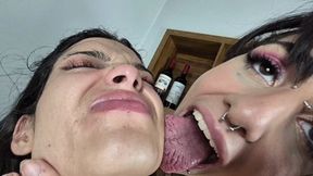 Licking the face of the 18-year-old nymph - BY BABE AND SOPHIE SMITH - CLIP 3