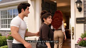Cheated with hot redhead Realtor, Fat Wife joined them. AI Best Cartoons