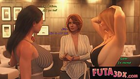 3dx - Big Dicked Futa Babes Fucking Hard In The Reading Room