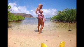 pastel and i found a small, deserted beach on oahu, hawaii and she gave me a great bj
