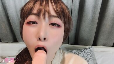 POV Japanese girl swallows load then begs for more handjob