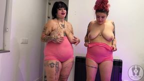 4k bouncing huge boobs jumping tits ass shaking belly fetish