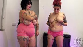 4k bouncing huge boobs jumping tits ass shaking belly fetish
