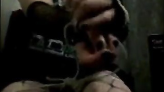 Self bondage for goth boy 4