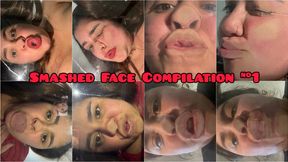 Face in the glass and tits compilation #1