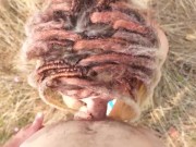 Meeting with Jenny Young. Blowjob in the Jungle.