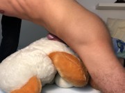 Amateur Guy Moaning Dirty Talk While Humping TeddyBear - 4K