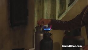 Busty domina dominates her submissive lesbo slaves