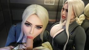 Hard Fucked a Stranger in the Elevator, Sex with a Neighbor in the House