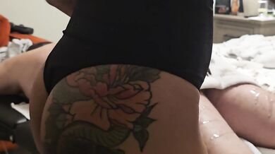 Hot masseuse's slick happy ending after his oil massage