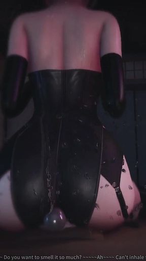 B028 the Slave Is Shrunk and Then Played with by the Asian Goddess' Breasts. Face Sitting, Farting, Tongue Licking, Foot Licking