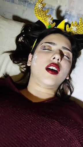 Full Christmas Pussy Lick, Anal Fuck And Cum On Pussy