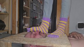 Fuzzy toe sock facebox crush