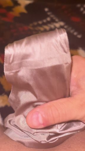 Full of jizz in teachers satin panties