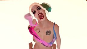 Harley Quinn begs for cum-soaked face-fucking in dirty &mdash;  depraved JOI sesh