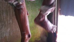 I saw my student big monster cock while he was bathing and mastrubation in bathroom