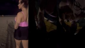 chupei o negao em publico na praia