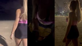 chupei o negao em publico na praia