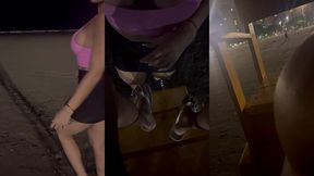 chupei o negao em publico na praia