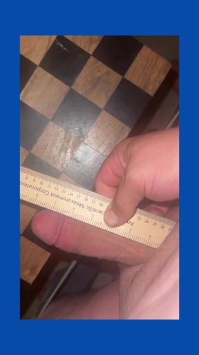 Full size measurements of my soft and hard cock ends with nut