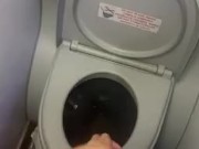 First time on a plane so I had to beat my dickk