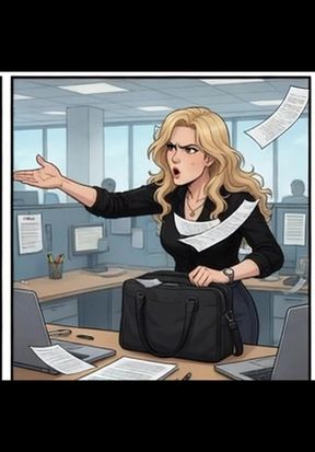 Spicy Cassandra has fun inside office