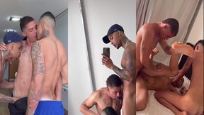 maloca sendo fudido por amante enquanto o marido assistia.