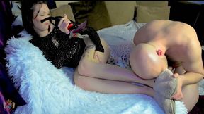 Stinky Fuzzy Slippers Get Fucked and Cum Inside Of Them Whilst Goddess Films 4K