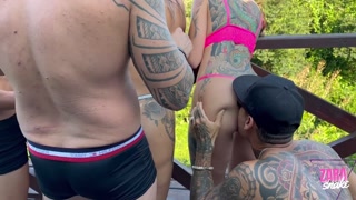 I WAS WITH MY FRIENDS ENJOYING THE SCENERY WHEN THE MALES APPEARED TO MAKE A HOT SURUBA