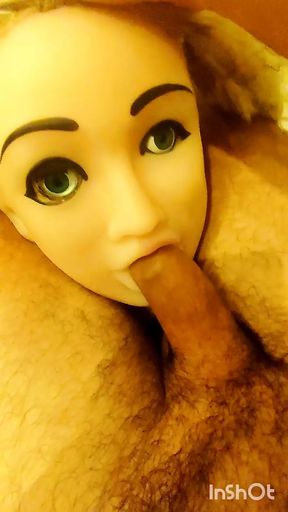 Throatfucking my sex doll head deep