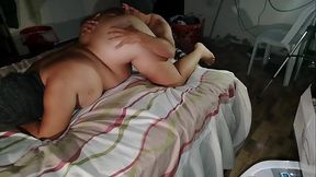 Colombian mature SSBBW with perfect tits moans as she eats her juicy pussy