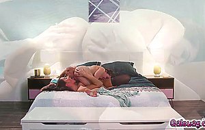 Aften quietly sneaks into Sheenas pussy till they both reach orgasmic bliss