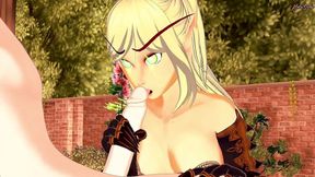 Hot Warcraft Elf in lingerie does 69 then gets mouth fucked, lets him cum in her mouth - World of warcraft Hentai