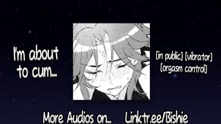 Making your Cute Friend moan and whimper in Public - male moaning and masturbation audio