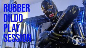 Rubber Dildo Play Session