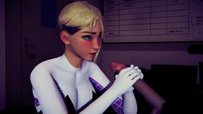 Gwen jerks off your cock until you cum