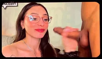 Intense Sloppy Blowjob: Brunette Babe Deepthroats and Swallows Every Drop