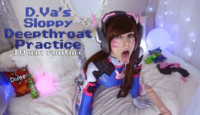 D.Va's Sloppy Deepthroat Practice