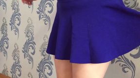 Student in a Skirt and Torn Underwear