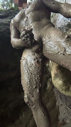 Playing outside in the mud