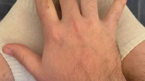 Rubbing My Feet in Worn Socks