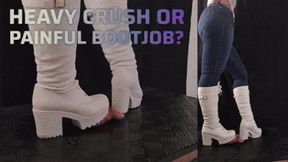 Heavy Crushing or Painful Bootjob, Perfect Painful Tank Heels (Double 45 Deg Version) - TamyStarly - Cock Balls Crush Trample, Shoejob, CBT, Trampling, Stomping