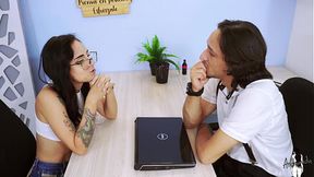 Two friends chat about the boss's girlfriend and the secretary's steamy affair