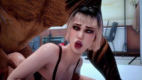 Petite E-girl Gets Destroyed by Bull Stud