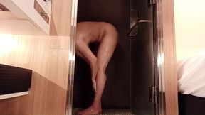 Standing up to Pee in the Shower Room