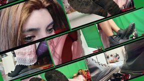 GIANTESS aerith vs tiny tifa crushfoot