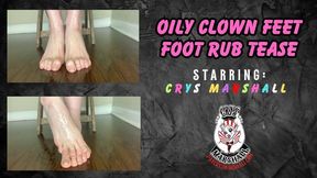 OILY CLOWN FEET FOOT RUB TEASE